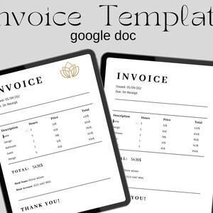 Invoice Template Google Doc,Invoice Template Editable,Invoice Template Word,Company Invoice, Word Invoice, Digital Invoice, Invoice Download