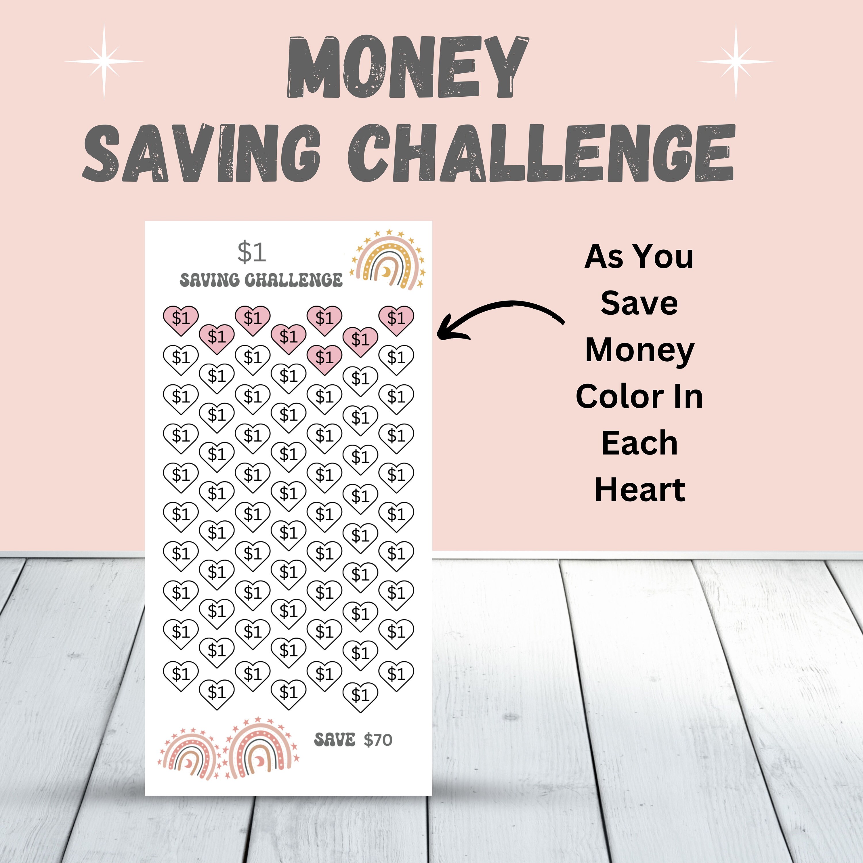 Savings Challenge Printable A6 Bundle - Etsy