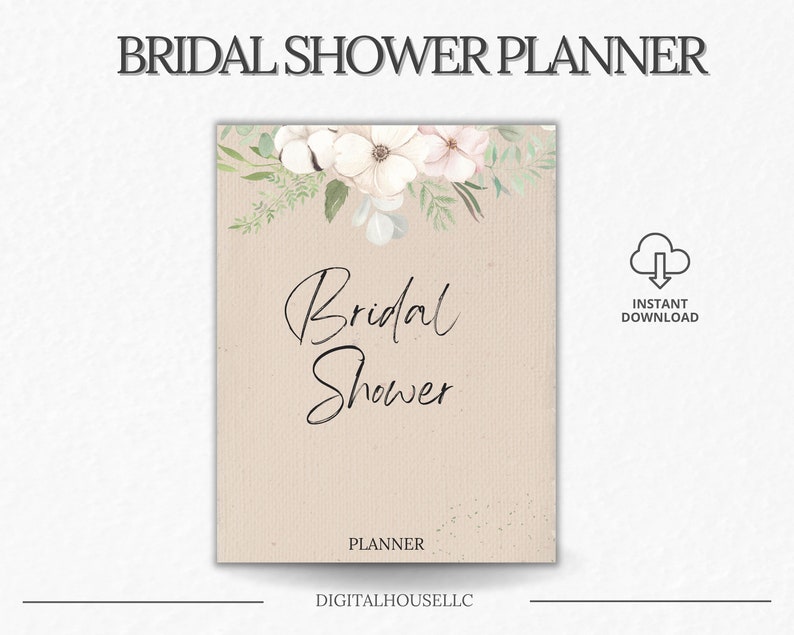 Bridal Shower Planner Bridal Shower Planner Printable Bridal Etsy
