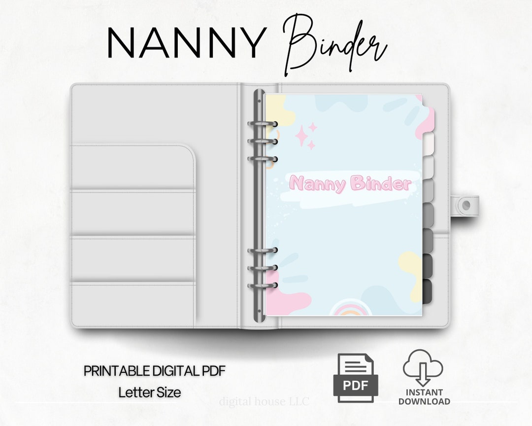 Nanny Binder, Nanny Planner, Nanny Log, Nanny Notes, Nanny Checklist ...
