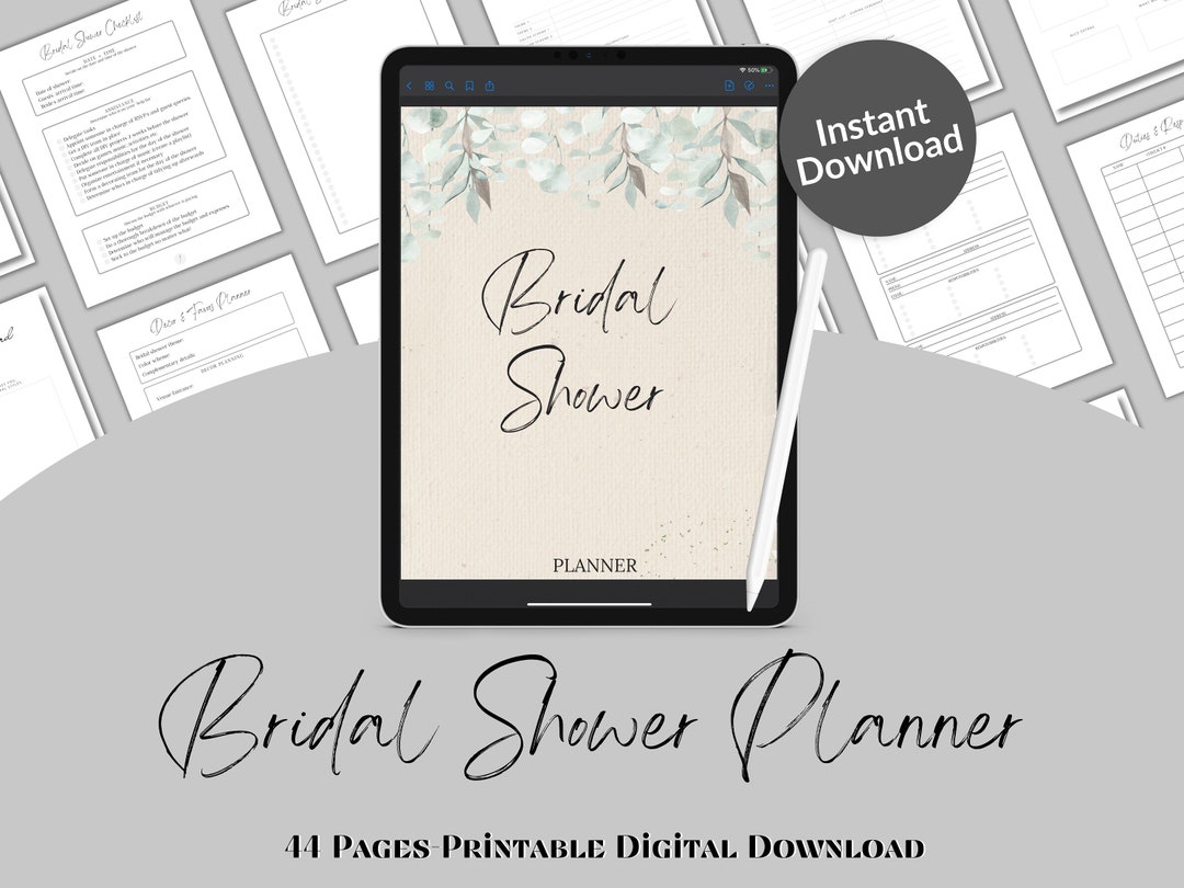 Bridal Shower Planner, Bridal Shower Planner Printable, Bridal Shower