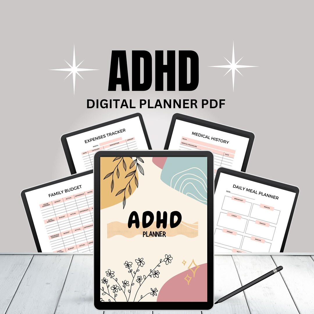 ADHD Digital Planner, Adhd Daily Planner, ADHD Planner Adult, Adhd ...
