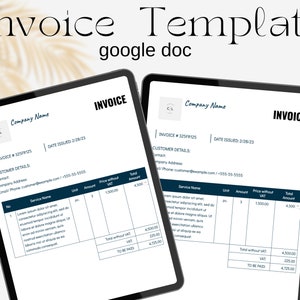 Invoice Template Google Doc,Invoice Template Editable,Invoice Template Word,Company Invoice, Word Invoice, Digital Invoice, Invoice Download
