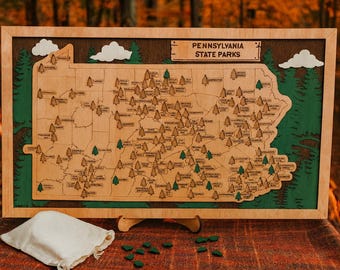 Pennsylvania State Parks Map – Laser Cut Travel Map