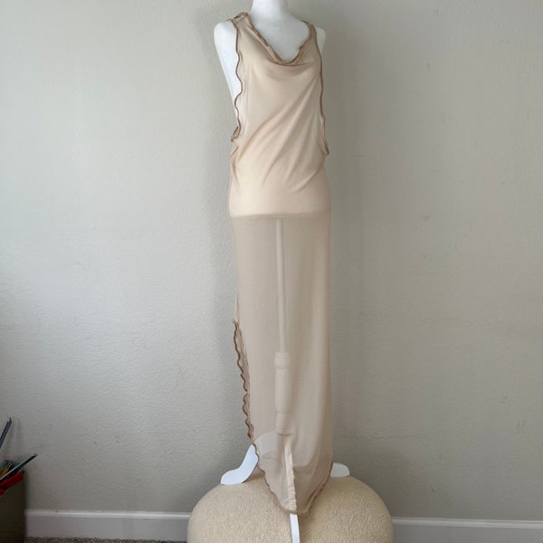 Nude Sheer Dress - Etsy