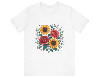 Unisex Jersey Short Sleeve Tee, Floral
