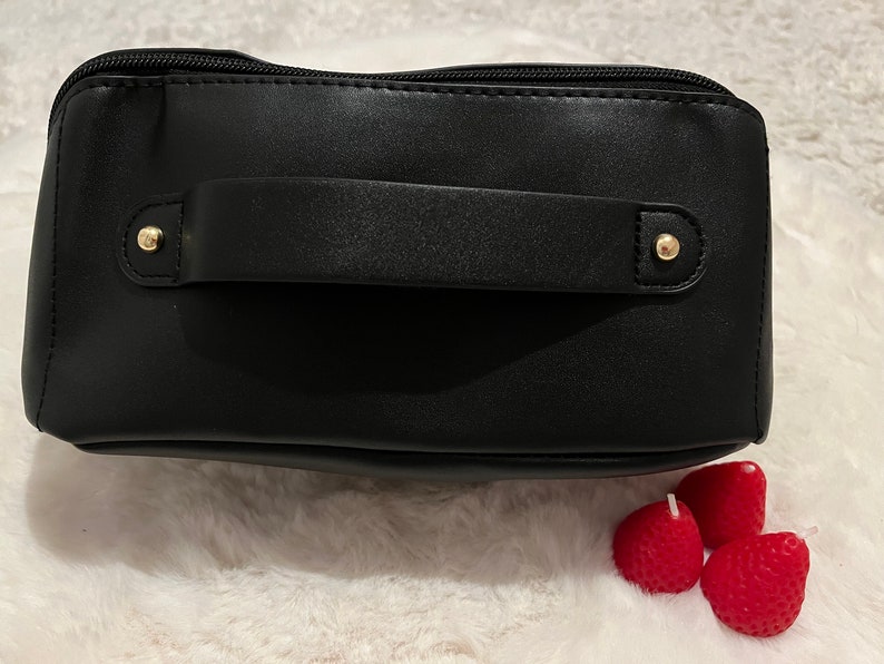 Large Capacity Travel Cosmetic Bag Organizer Makeup Brushes Slots