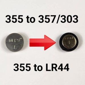 355 to 357 303 LR44 Battery Adapter Spacer Bushing Ring for LED Hamilton Omega Pulsar