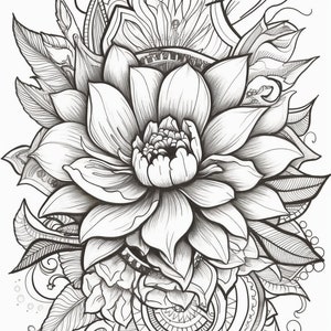 Tattoo Design, Adult Coloring Book, 50 Printable Coloring Pages - Etsy