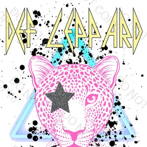 Def Lepp Rock Band Hair Band Tees Western Leopard Leppard Vintage Rustic Sublimation Shirt Concert PRINTS ONLY