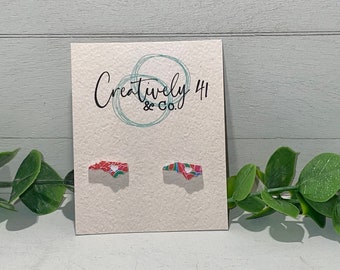 Acrylic NC shape Stud Earrings
