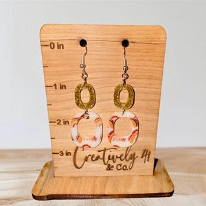 Boucles d&#39;oreilles tendance boho arc-en-ciel, acrylique