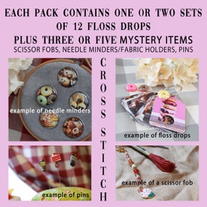 Mystery Sweet Treats Floss Drops Packs with accessories for Cross Stitch and Embroidery