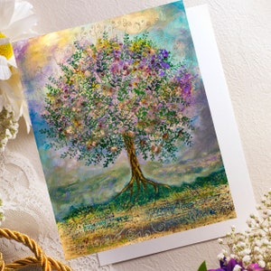 Tree of Life Gift Cards, Spiritual Symbolism Blank Cards for Birthday, Holidays and Greetings , Original Painting by Tracy Marie Oliver