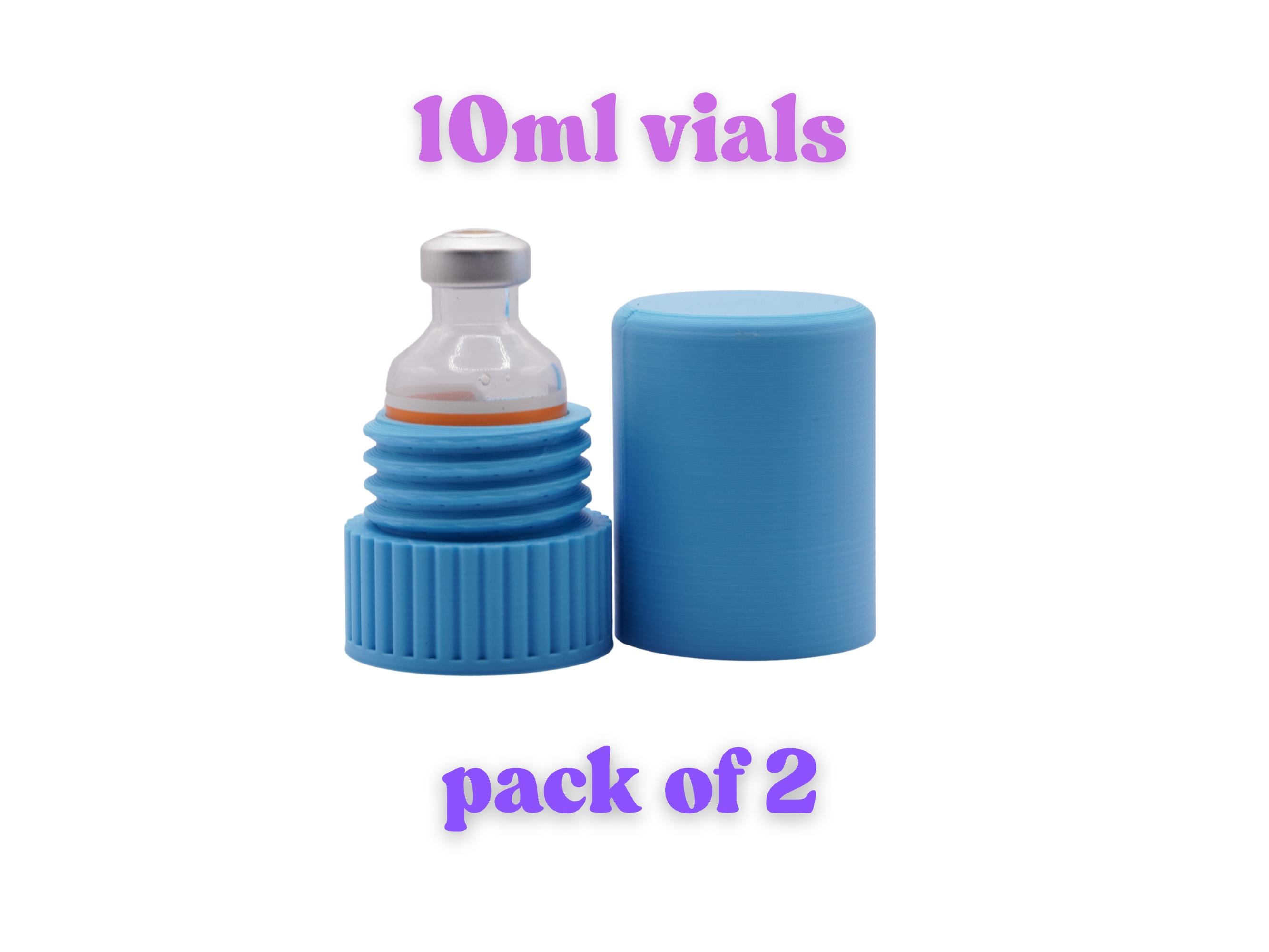 10 Nachfüllbare Glasflaschen Mit Roll-On Kugel - 10 Ml In Blau-Violett & Gelb-Rosa
