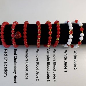 Red Jasper, Red Beaded Bracelet, Crystal Bracelet, Red Crystal Bracelet, Beaded Bracelet
