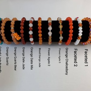 Orange Aventurine, Orange Crystal Bracelet, Beaded Bracelets, Crystal Bracelets, Orange Calcite, Orange Beaded Bracelet