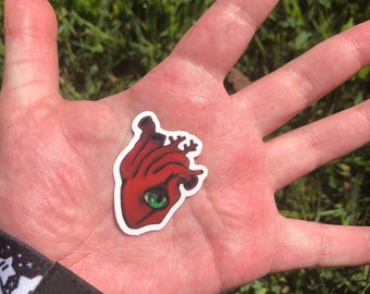 Anatomical Heart with Eyeball Sticker