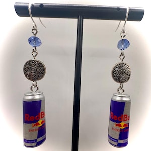 Red Bullington~ Energy Drink Dangle Earrings