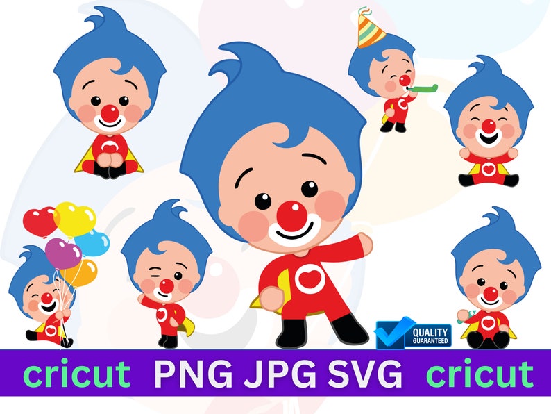 Plim Plim Svg Files for Cricut, plim plim and friends, Png bundle, DXF, Clipart, Digital Stickers Instant Digital Download image 3