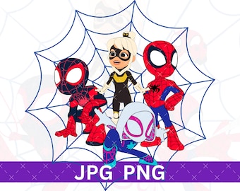 Spidey and His Amazing Friends birthday, Spidey Birthday Boy, Spidey png, jpg, Spidey Sublimation , Black cat