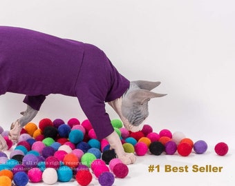 Amaze Balls by Simply Sphynx™ 8 der originellen kleinen Woll-Katzenbälle mit Katzenminze und anderen katzenfreundlichen Dingen. Im 8er Paket