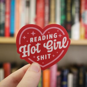 Reading Hot Girl Stuff Sticker | Funny Bookish Sticker | Vinyl Sticker