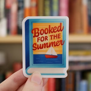 Booked for the Summer | Fun Summer Book Club | Bookish Vinyl Sticker