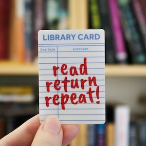 Read Return Repeat Library Sticker | Vintage Library Card | Laptop Sticker | Vinyl Sticker