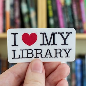 I Love My Library Sticker | I Heart Local Libraries | Laptop Sticker | Vinyl Sticker