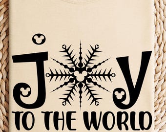 Joy to the World SVG PNG, kerstsneeuwvlokontwerp