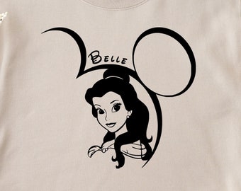 Disneyy Belle Svg, Mickeyy Belle Vector, Belle Shirt Svg, Digital Download, Vinyl Cut, Svg files for Cricut, Printable Cut, Belle png svg