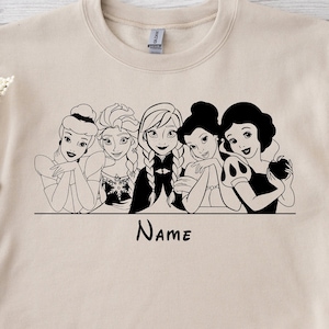 Benutzerdefinierter Name Disneyy Prinzessinnen SVG Png AI EPS, Disneyy Prinzessinnen benutzerdefinierter Name