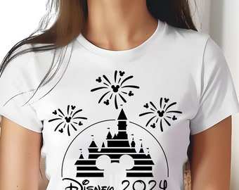 Magical 2024 Vacation Svg Png Cricut, Magical Castle Fireworks Svg Png Cricut, Castle Svg, Family Trip Svg, 2024 Svg, Cut File, Digital File