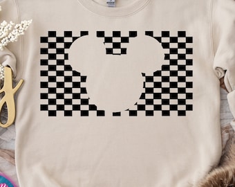 Checkered Mickeyy Silhouette Svg, Mickeyy Svg Png, Disneyy Checkered Mickeyy Instant Download, Mickeyy Vinyl Cut File