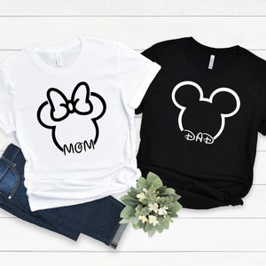 Disneyy Mom Dad Svg, Minniee Mickeyy Mom Dad Svg, Mother&#39;s Day Svg, Father&#39;s Day Svg, Vinyl Cut File, Daddy Mouse Svg Png, Mommy&#39;s Day Svg