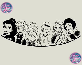 Disneyy Princesses SVG PNG, Disneyy Princesses SVG, Disneyy Princesses Png