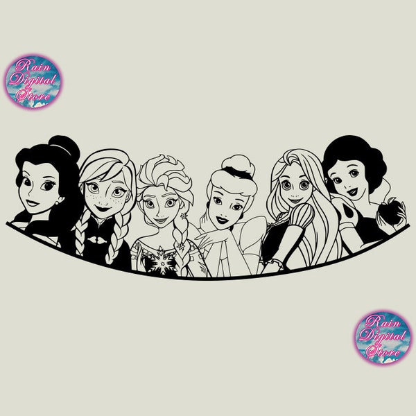 Disneyy Princesses SVG PNG, Disneyy Princesses SVG, Disneyy Princesses Png