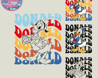 Bündel gewellte Donaldd DuckkSvg Png Cricut, Retro Donaldd DuckkSvpng Png, Familienausflug svg Png, Familienurlaub svg, Cricut, Vinyl Cut File