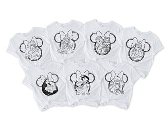 Princesses Bundle Svg Png, Princesses and Minniee Design, Girls Trip Shirt SVG, Customize Gift Svg, Vinyl Cut File, Cricut