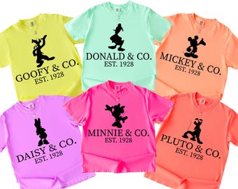 Mouse and Friends & Co Svg Png, Mouse and Co. Est. 1928 Png, Unisex Tee, Digital Download , Daisy Donald Goofy Pluto, Silhouette Cricut File