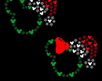 Mouse Head Christmas Svg Png, Christmas Season Svg, Christmas Squad Svg, Mouse Bow Christmas Friends Shirt Svg, Winter Svg, Holiday Svg Png