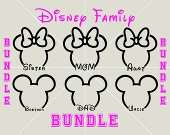 Mickeyy Family SVG, Mickeyy Mouse and Minniee Mouse SVG, Mickeyy Mouse Ears, DisneyyWorld Shirt, Cricut ready, Instant Download!
