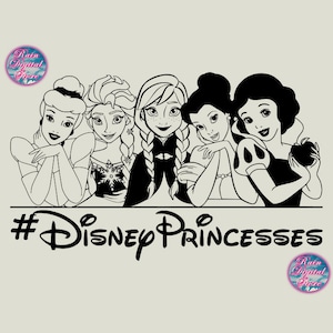 Disneyy Princesses SVG, Disneyy Princesses PNG, Princesses Instant Download, Princesses Vinyl Cut File, Princesses Printable File, Svg Png