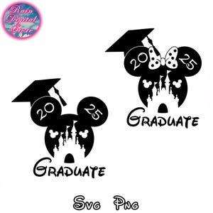 Bundle Graduate 2025 Svg Png, Graduation 25, Graduate To Castle Svg, Graduation Trip, Family Graduation Svg, Graduate Mouse Head 2025 Tshirt