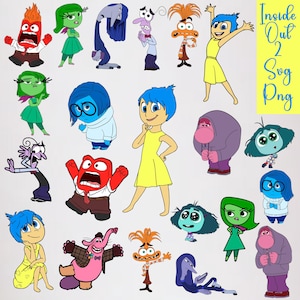 Inside Out 2 Svg Bundle, Inside Out 2 Svg Cut Files dla Cricut, Inside Out Silhouette, Inside Out 2 Svg Png, natychmiastowe pobieranie