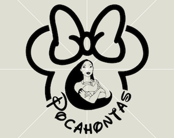 Pocahontas SVG, Prinzessin Pocahontas Png, Pocahontas SVG, digitaler Download, Vinyl geschnitten, SVG-Dateien für Cricut, png, Ai, Eps, Pocahontas SVG