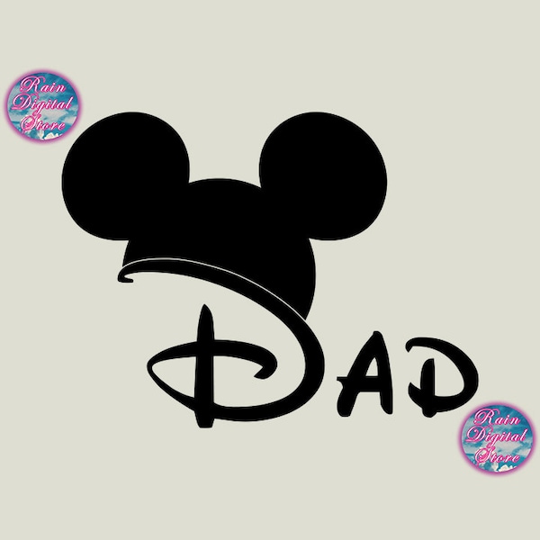 Mouse Dad SVG, Dad Mouse Svg Png Ai Eps Cricut Cutting File Vinyl Cut File Printable File Instant Download Disgital Download, Trip Vacation