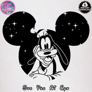 Cute Character with Mouse Head Svg, Cute Character with Mouse Ears Svg, Svg File for Cricut, Instant Download, Silhouette Svg Png
