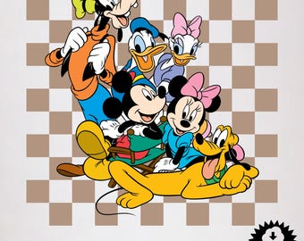 Karierte Maus und Freunde SVG, karierte Maus Freunde, Maus Freunde SVG, Maus und Freunde Tees SVG, karierte Maus und Freunde SVG, Png, karierte Maus und Freunde